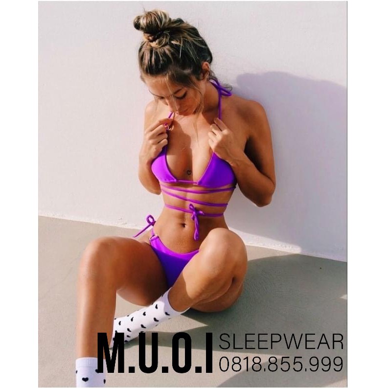 Bikini tắm biển hai mảnh đan dây sexy - Hàng có sẵn kèm video