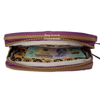 Ví Cầm Tay Kipling Ba Ngăn Lớn 20*10 cm