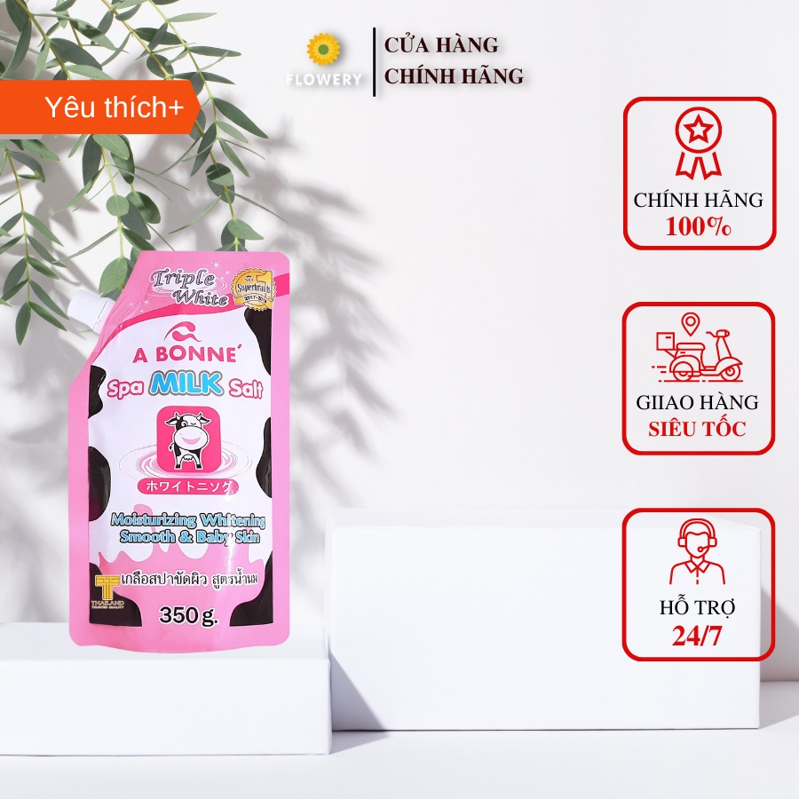Muối tắm sữa bò tẩy tế bào chết A Bonne Spa Milk Salt Thái Lan 350g