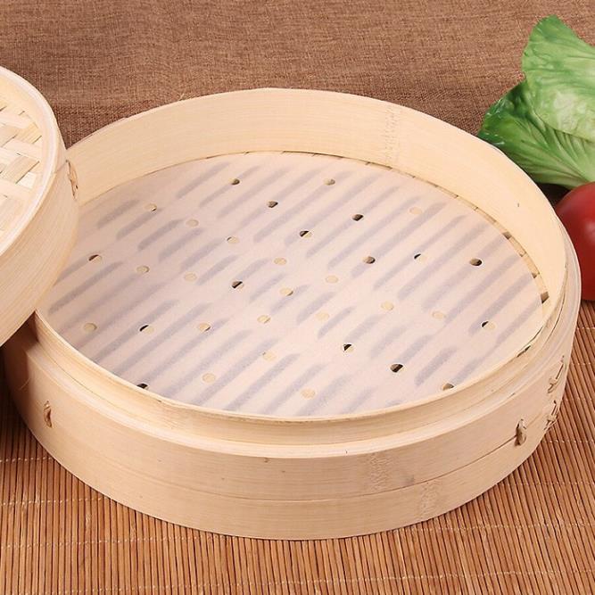 Giấy nến tròn đục lỗ set 100 tờ - dùng lót Xửng hấp và Nồi chiên không dầu ( tuyển khách sỉ)