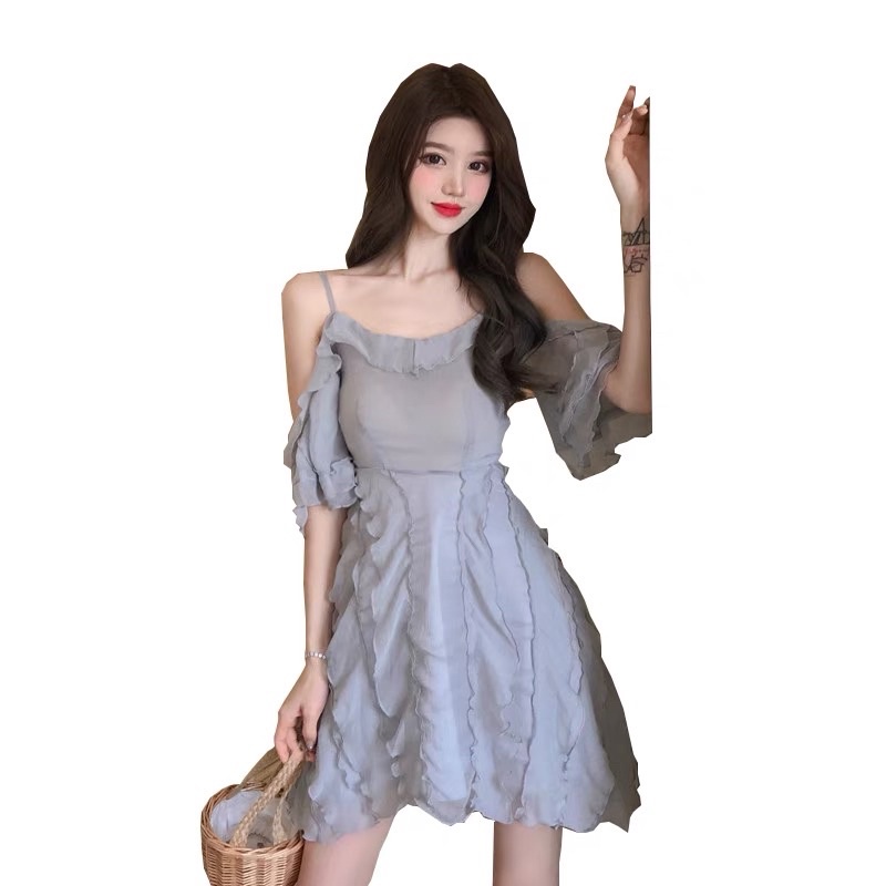 🌸 V01  Váy trễ vai | 2 dây ulzzang đi chơi đi du lịch đi biển siu xinhhh CÓ ẢNH THẬT