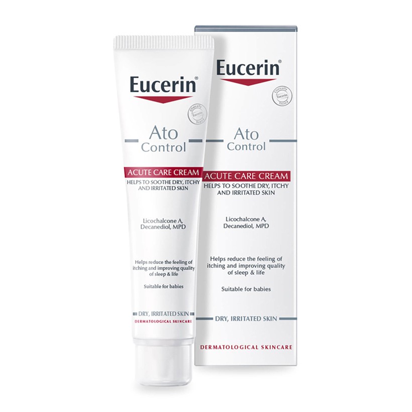 EUCERIN KEM DƯỠNG DA ATO CONTROL ACUTE CARE CHO DA NHẠY CẢM 40ML DATE 2023