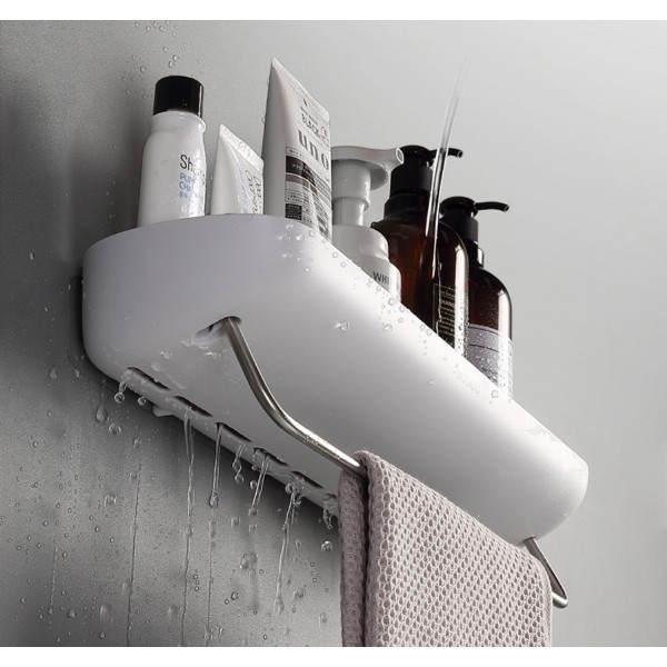 Kệ Đựng Đồ Dán Tường Đa Năng ECOCO Có Thanh Treo Inox