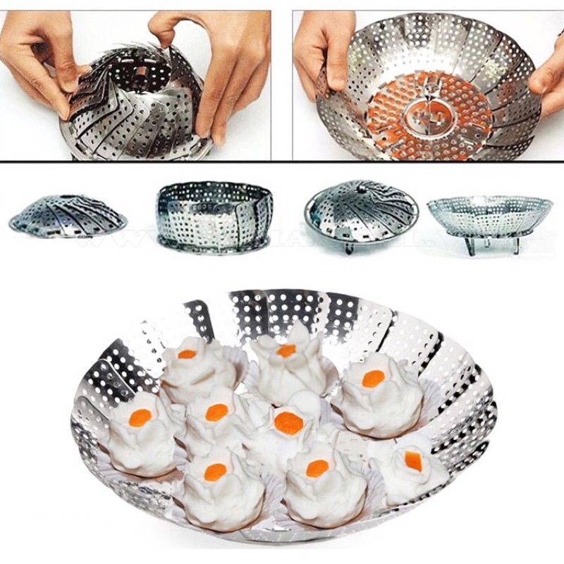 Vỉ hấp/ Vỉ hấp cách thủy inox đa năng, tiện dụng