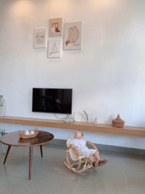 Ghế mây bập bênh cho bé