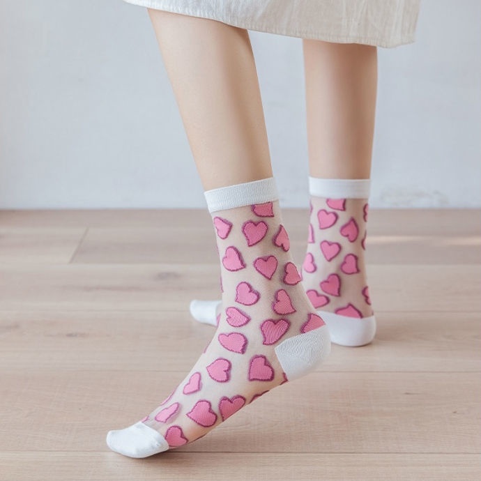 Vớ Dài Vải Lụa Mỏng Trong Suốt Thời Trang Xuân Hè Dễ Thương Cho Nữ 6 Kiểu