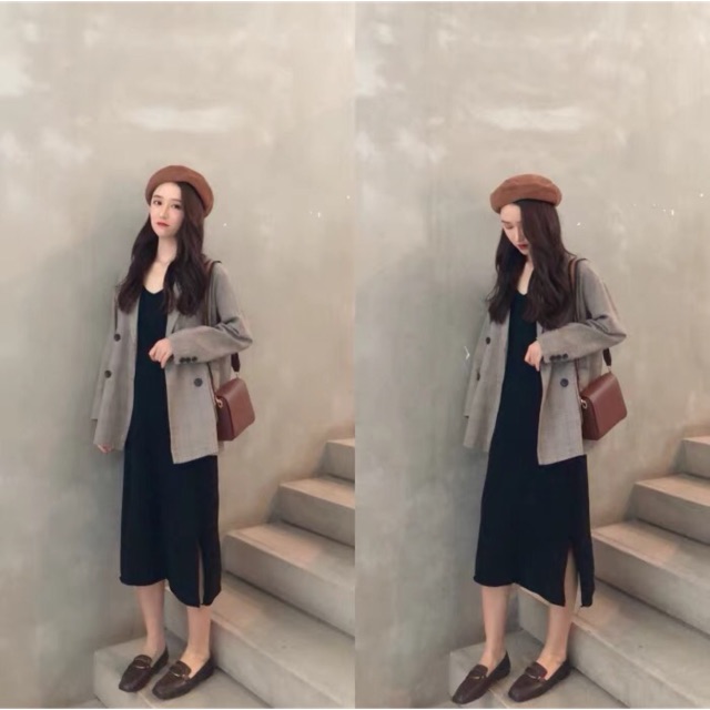 Set váy + áo vest cực xinh luôn