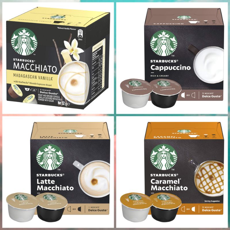 Combo 16 viên Starbucks mix 4 loại cho máy Dolce Gusto
