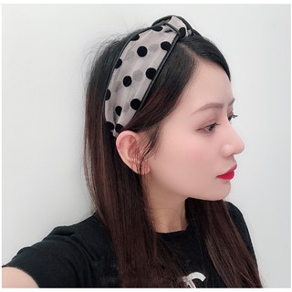 Bờm thắt nơ chấm bi