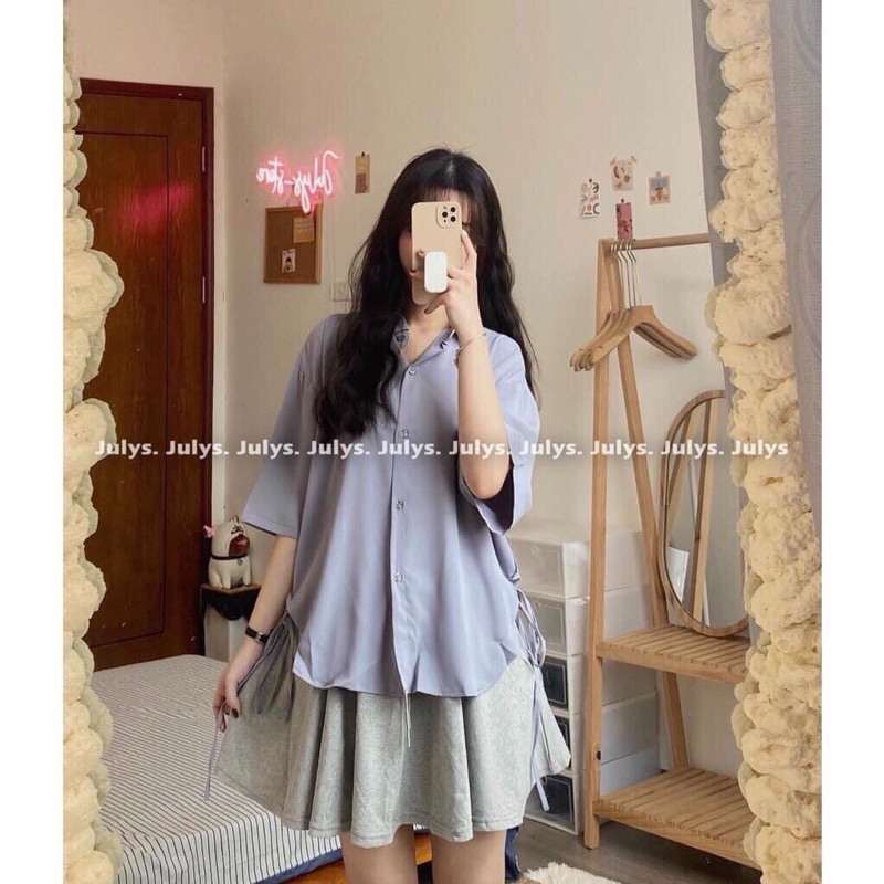 Áo Sơ Mi Form Rộng Thêu Nổi BELE Và Hình Nam Nữ Ulzzang Unisex (Ảnh Thật/Có Sẵn)