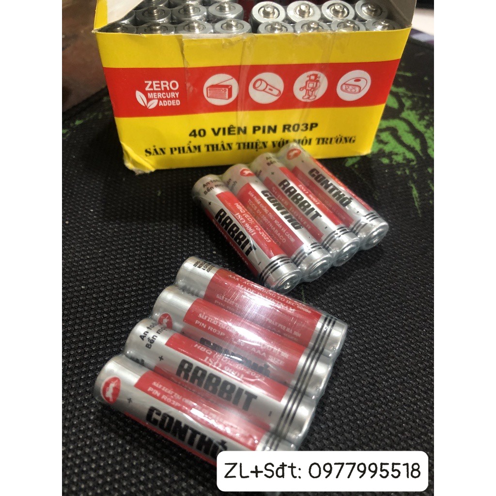 Vỉ 4 Viên Pin Con Thỏ AAA Điều Khiển