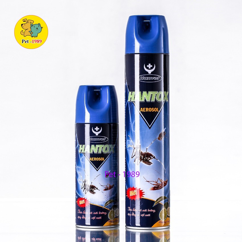 Bình Xịt Diệt Muỗi Ruồi Kiến Gián Hantox Aerosol 400Ml & 600Ml Pet - 1989