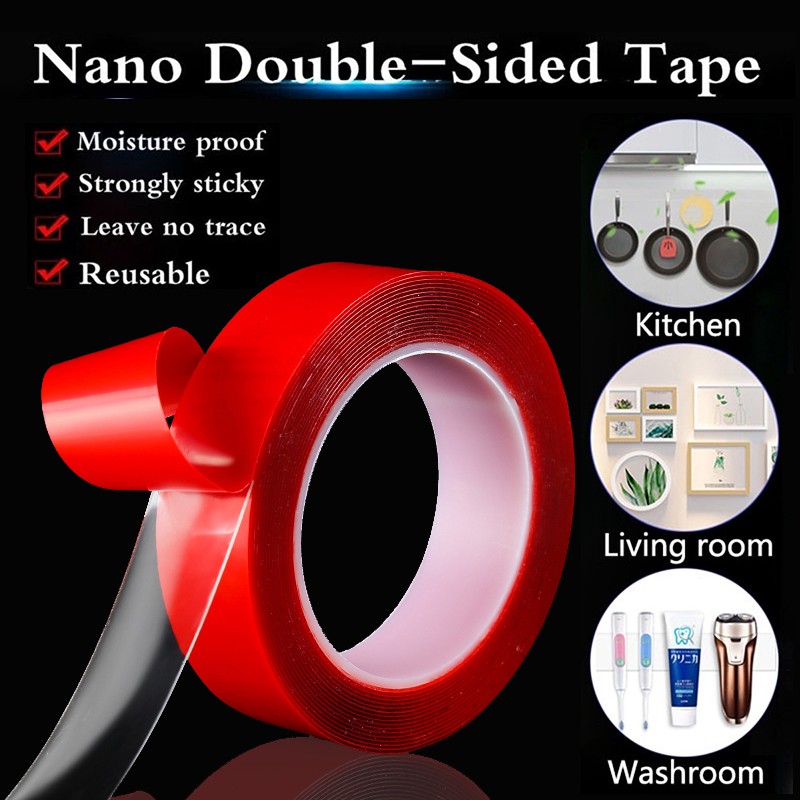 Cuộn băng keo hai mặt dài 3M rộng 6/8/10/12/15MM siêu chắc