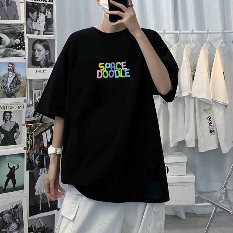 Áo Đôi Doodle Cute 2s Clothing Áo Thun Đôi Tay Lỡ Form Rộng Cotton Siêu Mịn Basic Phong Cách Streetwear Valentine TV5090 | BigBuy360 - bigbuy360.vn