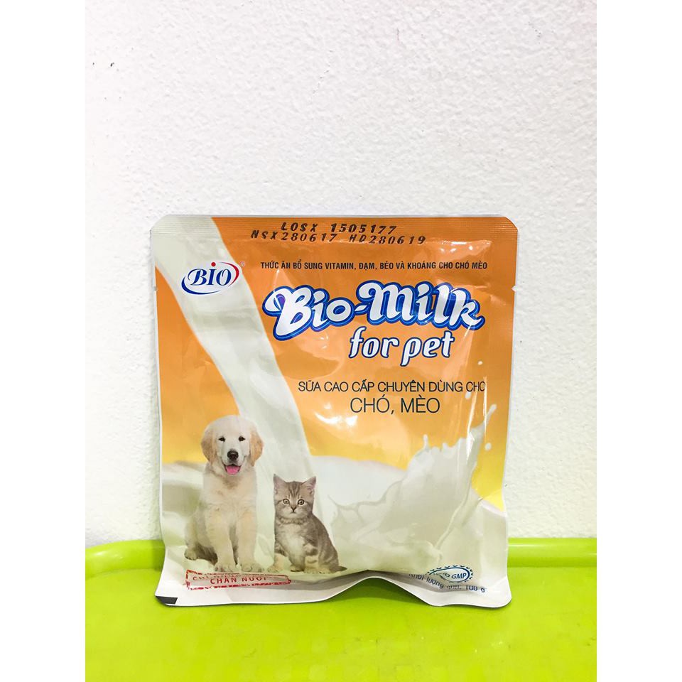 Sữa Bột Bio Milk dành cho chó mèo 100gr - Mixo Pet Town