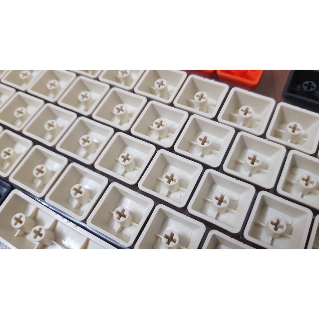 Set keycap Carbon phần chữ màu trắng ngà intop, ninja chất liệu thick PBT dày 1.5mm 108 phím, km thêm keypuller,