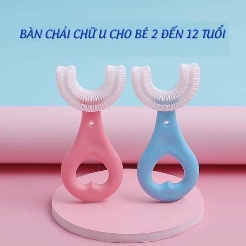 Bàn Chải Đánh Răng Trẻ Em Hình Chữ U Tay Cầm Hình Trái Tim