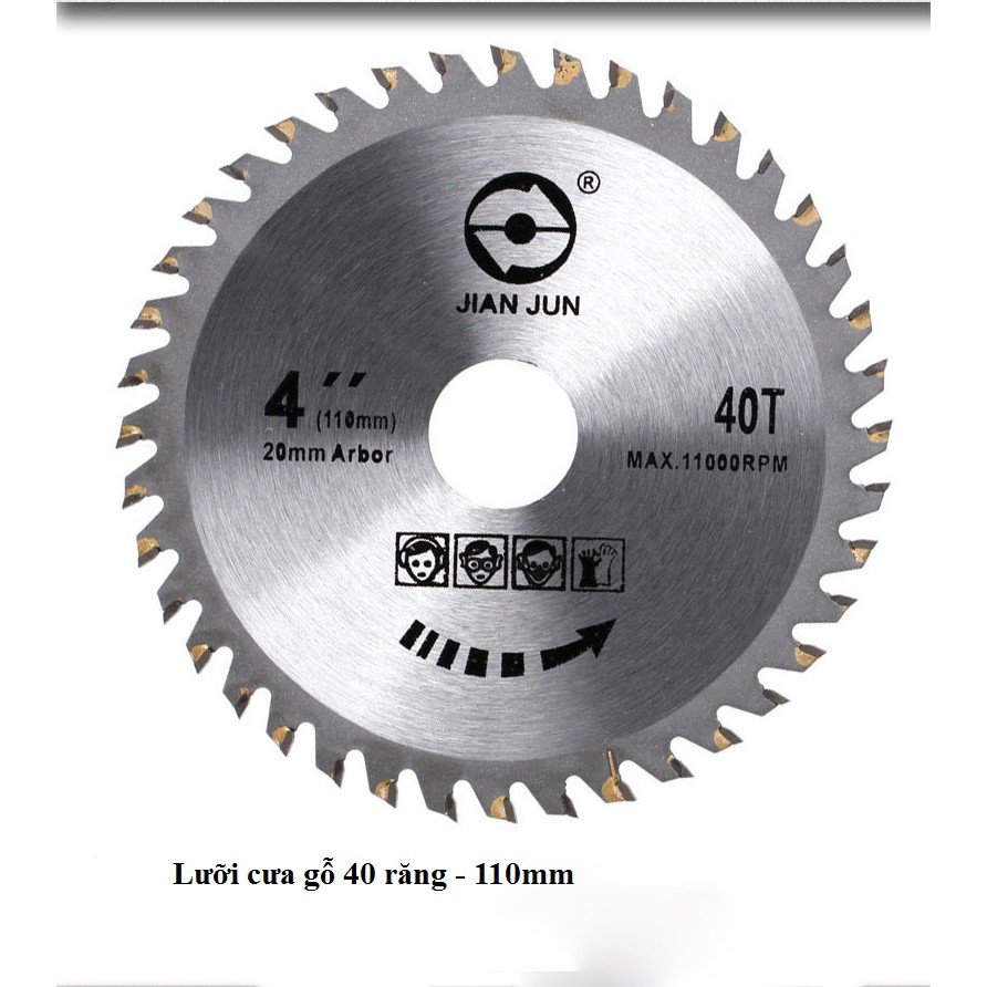 Lưỡi Cắt Gỗ 110mm - 40 răng