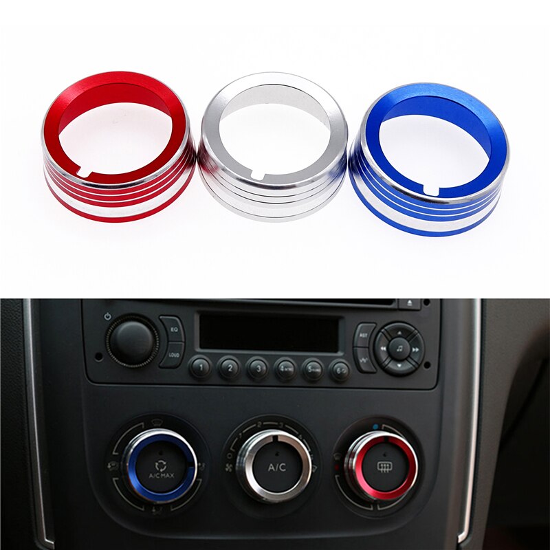 1 Chiếc Ô Tô Điều Hòa Điều Chỉnh Núm Công Tắc Vòng Viền Hợp Kim Nhôm Trang Trí Dành Cho Xe Đạp Peugeot 308 408 3008 2012-2015