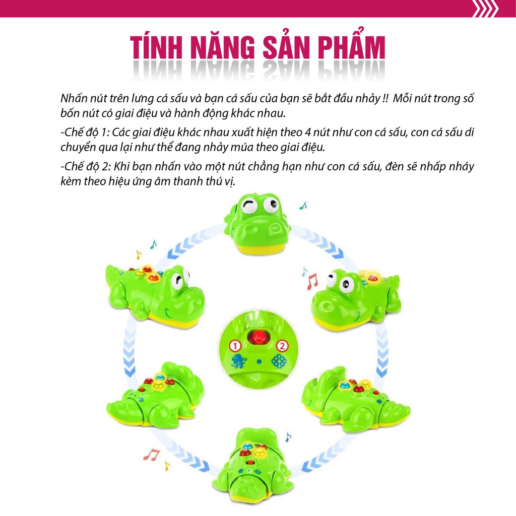 Cá sấu biết bò có nhạc cho bé winfun 000699