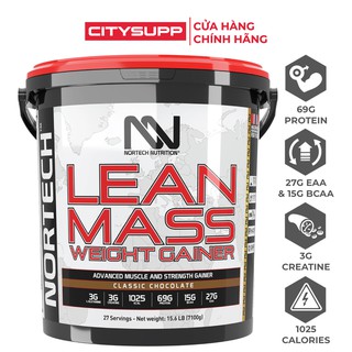 NorTech Lean Mass Gainer, Sữa Tăng Cân Tăng Cơ, Bổ Sung 69G Protein