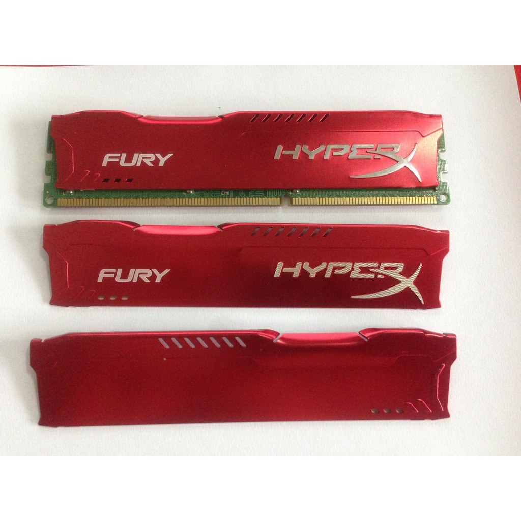 Tản Nhiệt Ram Fury HyperX - Chất liệu nhôm, khắc Logo chữ nổi - RAM DDR2, RAM DDR3, RAM DDR4