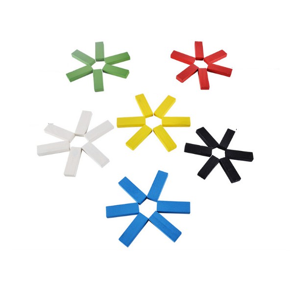 Đồ chơi rút gỗ màu 54 thanh size vừa - domino màu cho bé