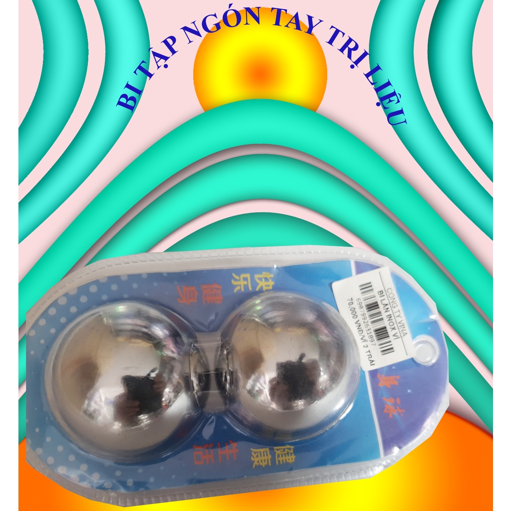 Bi Tập Luyện Ngón Tay Bằng Sắt Mạ Chrome Dạng Vỉ 2 Viên Bền Và Chắc Chắn Bề Mặt Nhẵn An Toàn Khi Sử Dụng.