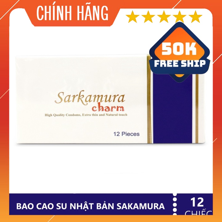 Bao cao su siêu mỏng gai nhỏ li ti hộp 12 chiếc Sakamura Charm