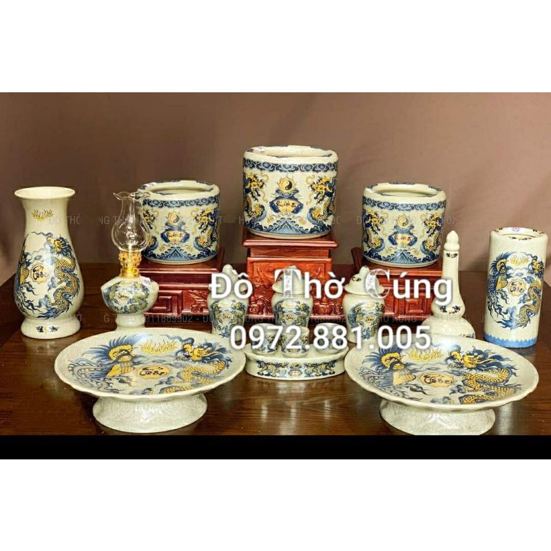 Đèn thờ thủy tinh 5 bông