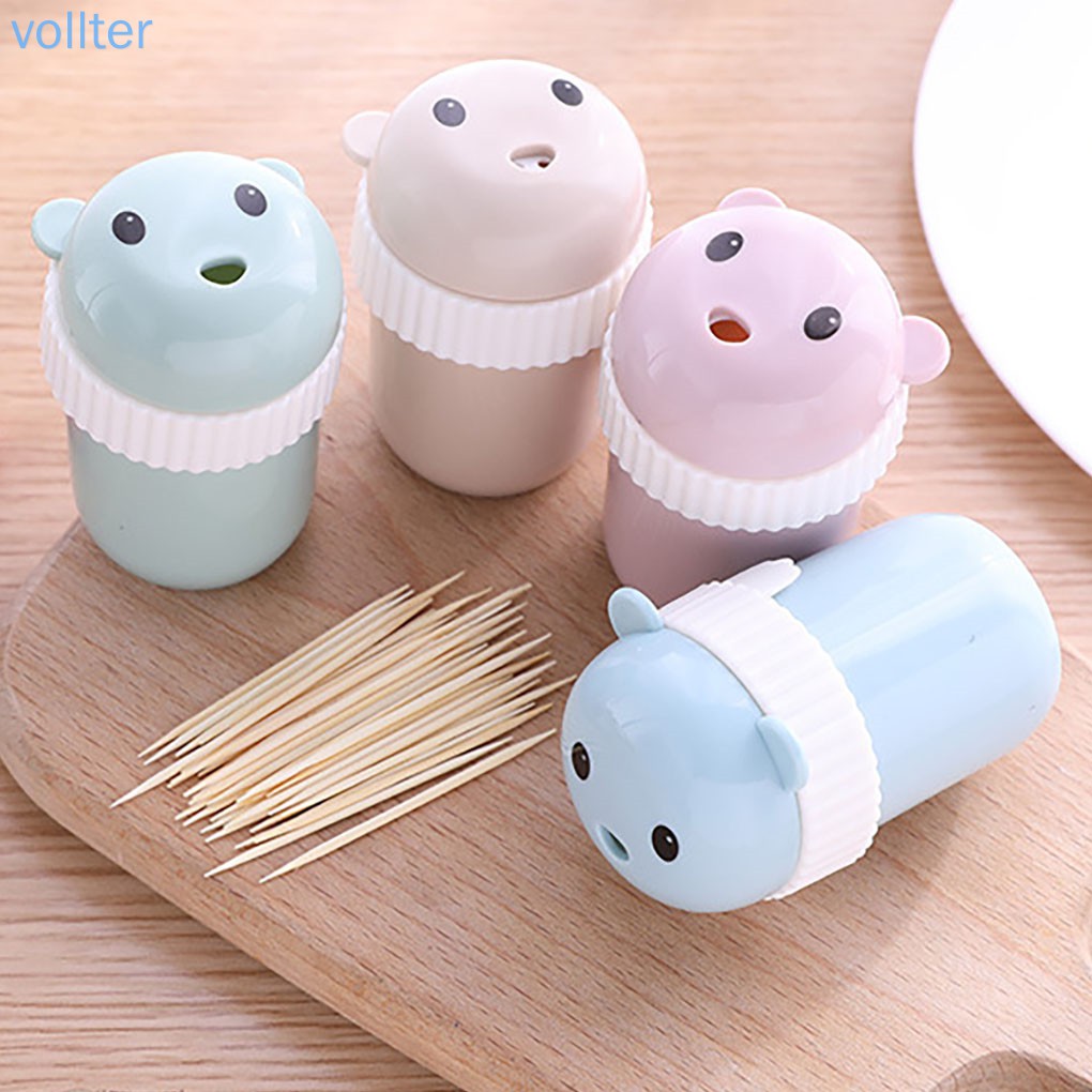 Hộp đựng tăm thiết kế hoạt hình dễ thương bằng nhựa
