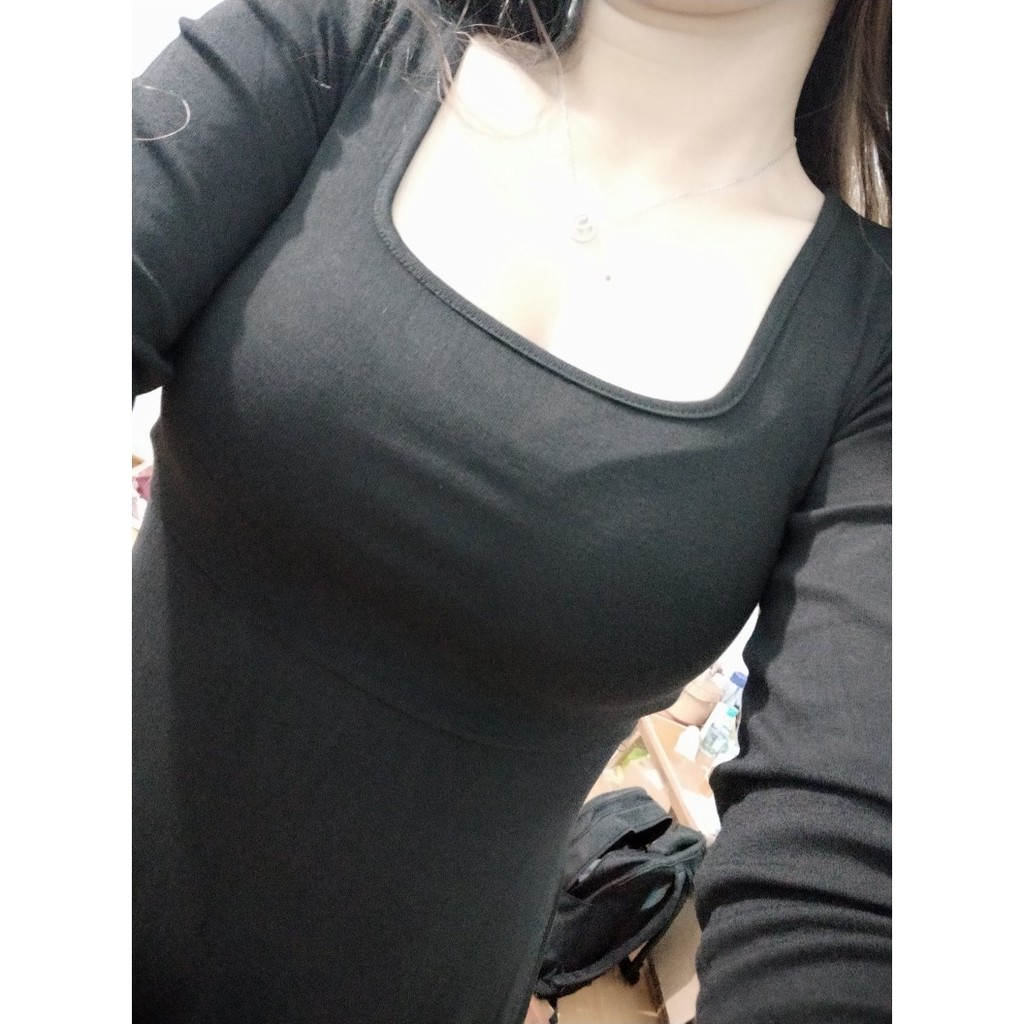 Đầm dài xoè len zip cổ U - Váy nữ dáng suông tôn dáng dài tay cổ vuông nữ | BigBuy360 - bigbuy360.vn