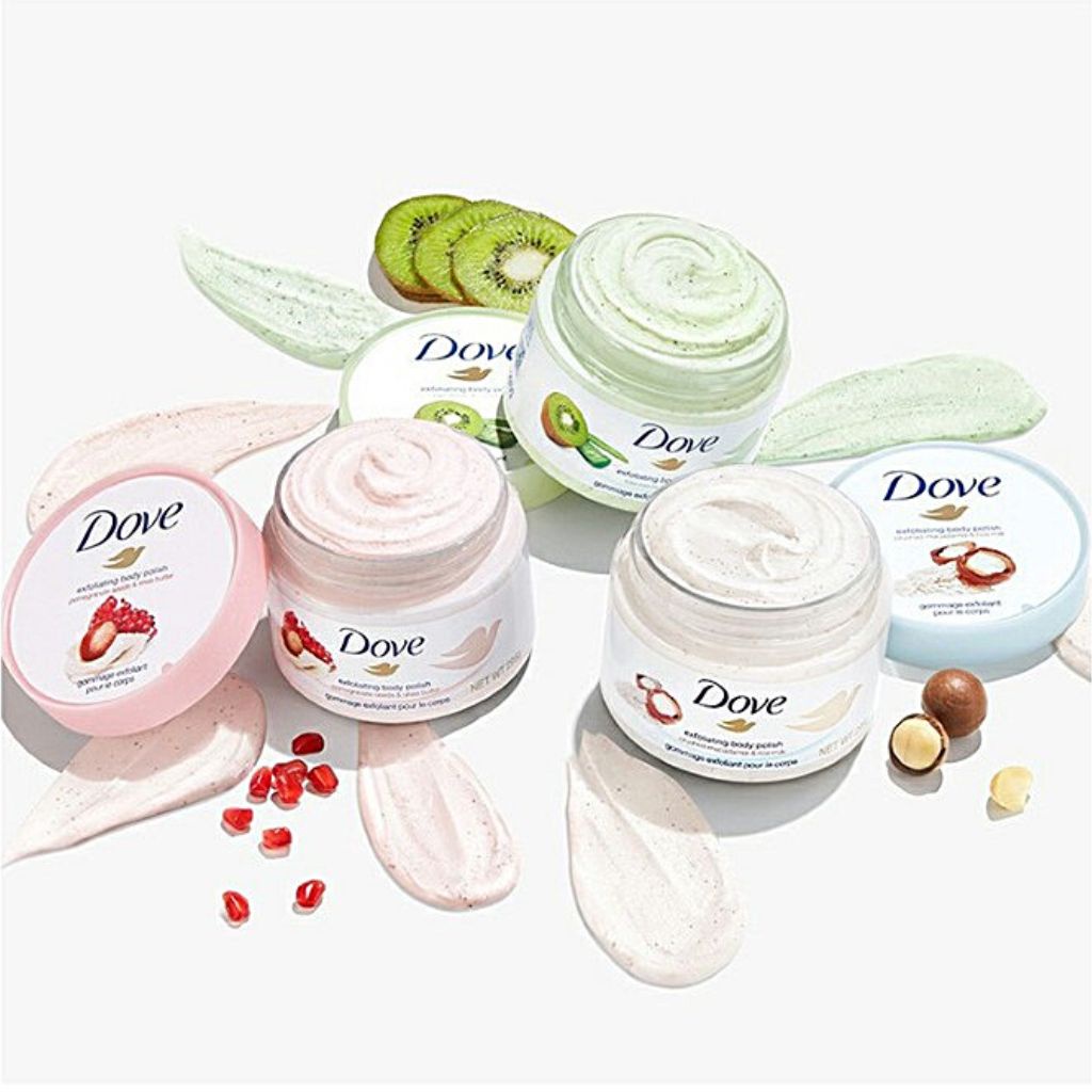 Tẩy Da Chết Toàn Thân Dove Exfoliating Body 225g , Giúp Da Mịn Màng Chiết Xuất Từ Thiên Nhiên.