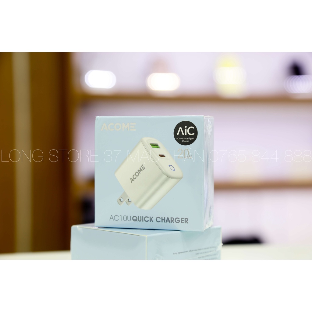 Cốc sạc nhanh 20W Acome 2 in 1