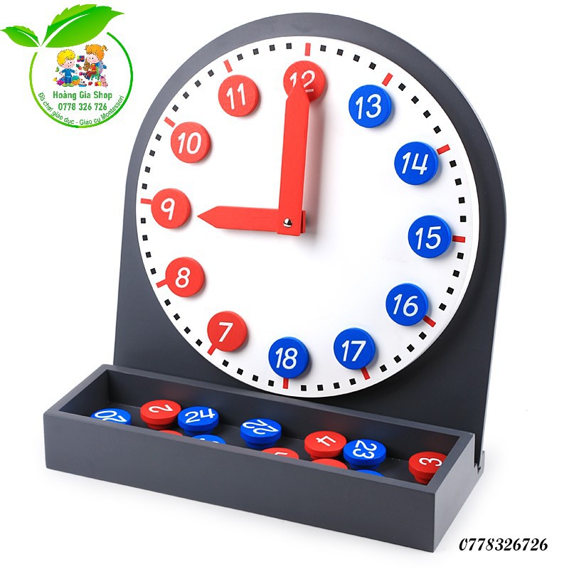 Đồng hồ học giờ Montessori (Clock with Moveable Hands)