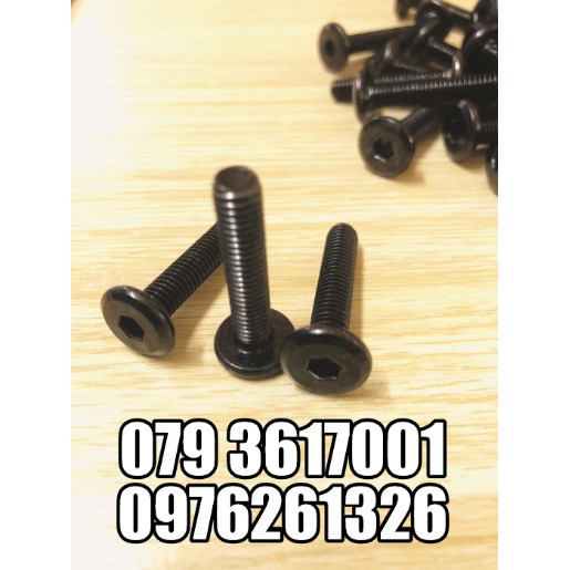 BULONG LỤC GIÁC CHÌM ĐẦU DẸT XI ĐEN _BỊCH 50 CON