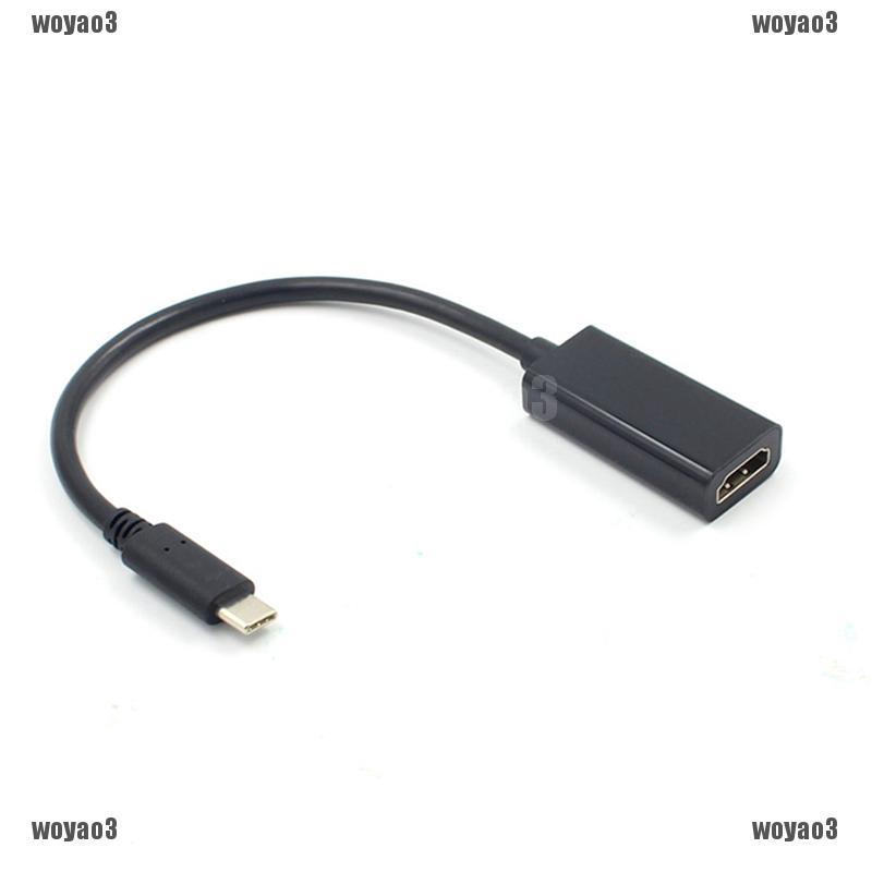 Black USB-C Type-C to HDMI HDTV Adapter Cable For Samsung S8 Note 8 Macbook☆