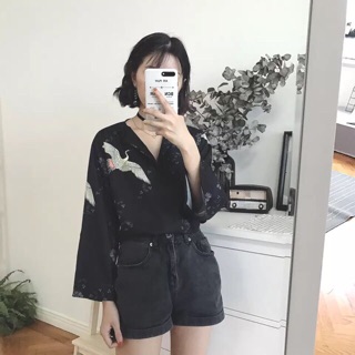 ÁO SƠ MI CHUI HOẠ TIẾT HẠC