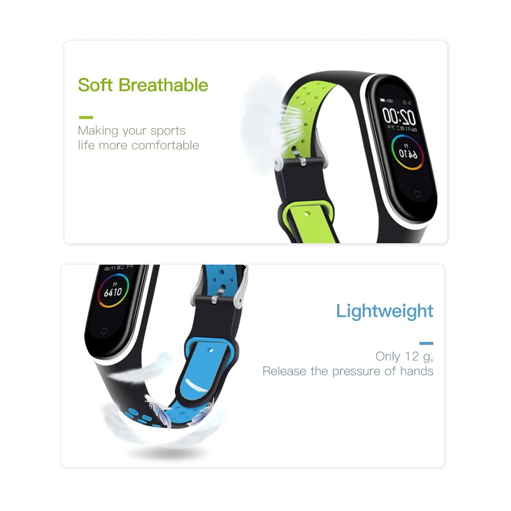 Dây Đeo Thay Thế Cho Xiaomi Mi Band 4/3 Sport Strap - Khóa Gài Thời Trang - Chất Lượng Cao