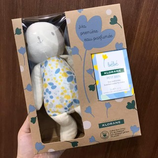 SET Nước Hoa Gấu Klorane Bebe Pháp - Nước Hoa Trẻ Em Tặng Kèm Thỏ Bông 50ML
