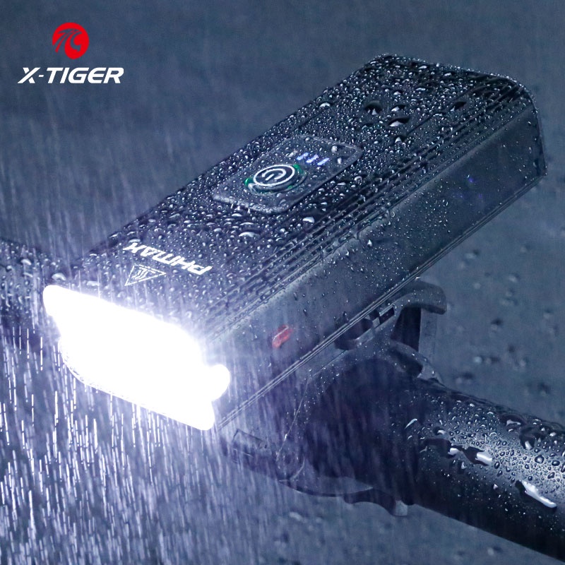Đèn xe đạp X-TIGER 900 Lumen sạc USB chống nước mưa