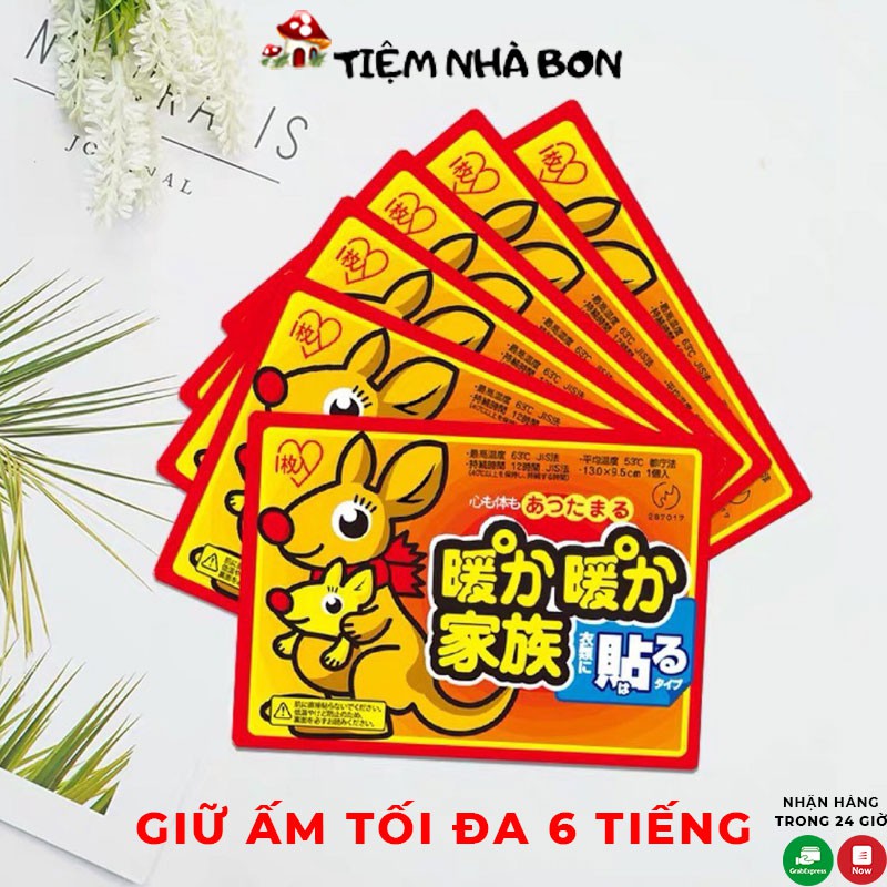 Miếng dán giữ nhiệt con chuột túi, Miếng dán làm nóng cơ thể, bàn chân sưởi ấm ngày đèn đỏ, đau bụng kinh