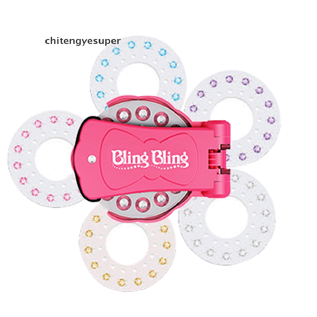 Chitengyesuper Hair Styling Decoration Kit Bling Diamond Stapler  Gems Drill Stickers Machine D CGS