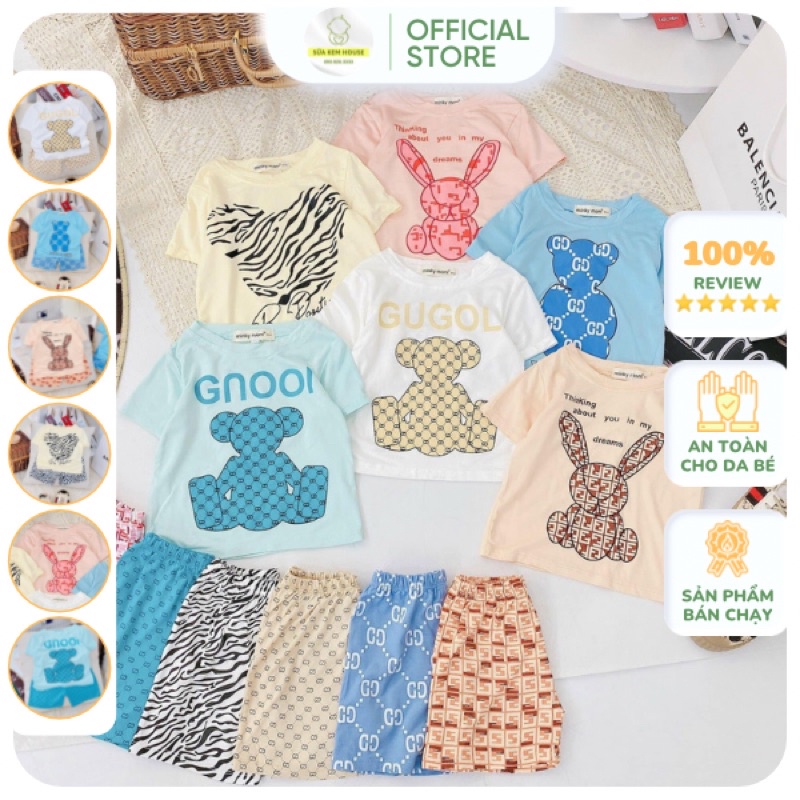bộ minky mom cộc thun lạnh loại 1 cho bé từ 5-30kg