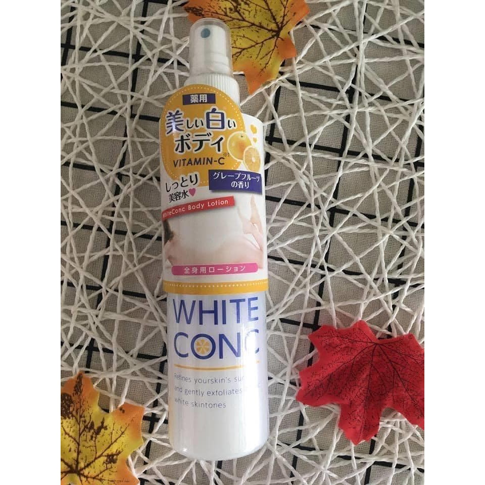 Xịt dưỡng da White Conc body lotion 245ml giúp da trắng căgn mịn đàn hồi