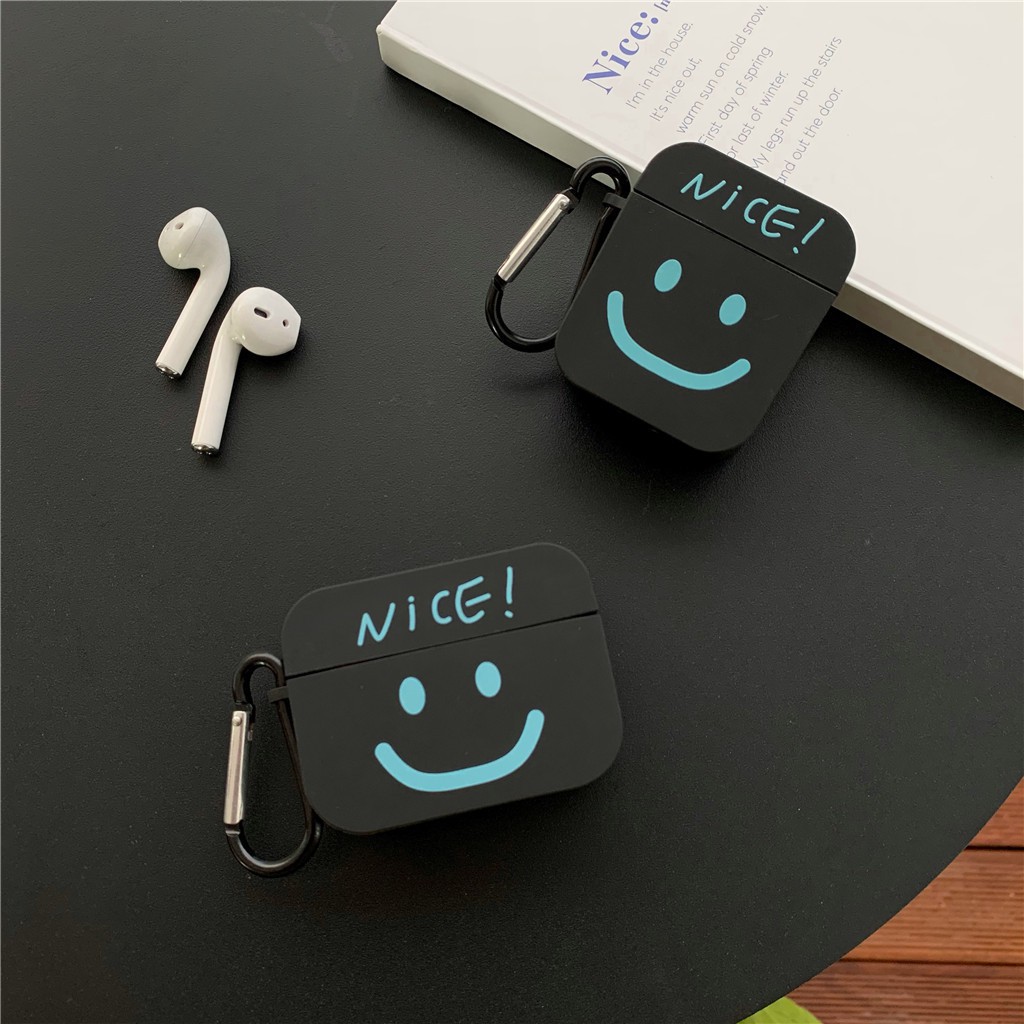 Ốp silicon hình mặt cười Nike cho iPhone AirPods Pro AirPods 1 AirPods 2 | BigBuy360 - bigbuy360.vn