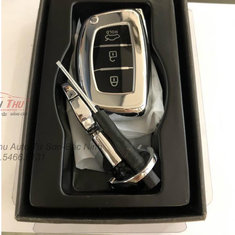 Ốp Khóa Silicon Cho Xe Grand I10, Elantra, Tucson - I10 TM bạc