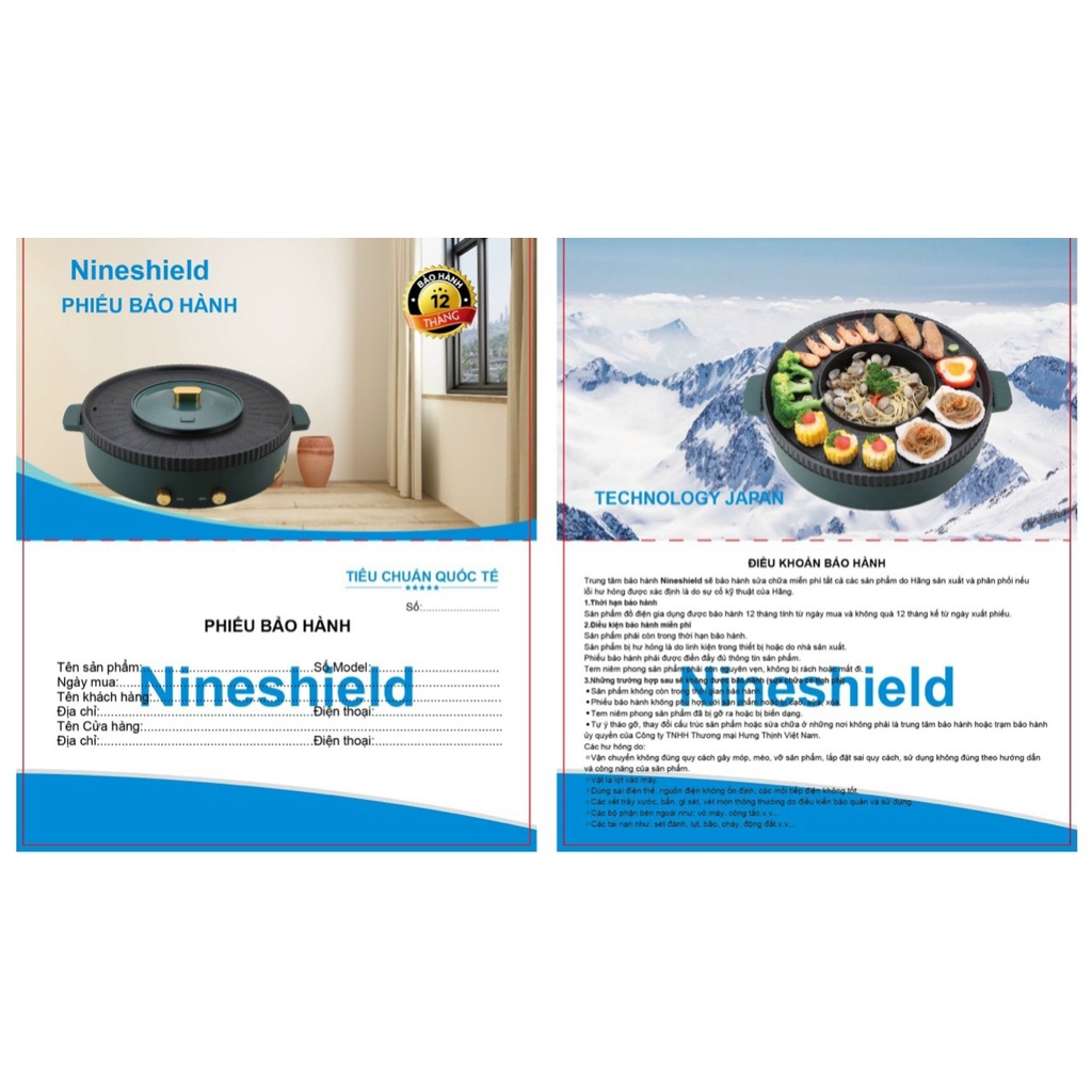 [SỈ] NỒI LẨU NƯỚNG BẾP LẨU NƯỚNG 2in1 NINESHIELD KB-518: CHIÊN, NƯỚNG, XÀO, RÁN, NẤU,NINH,HẦM,HẤP ĐA NĂNG BH 12TH