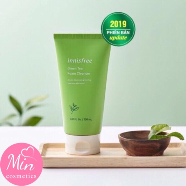 [Mẫu mới 2019] Sữa rửa mặt trà xanh Innisfree Green Tea Cleansing Foam