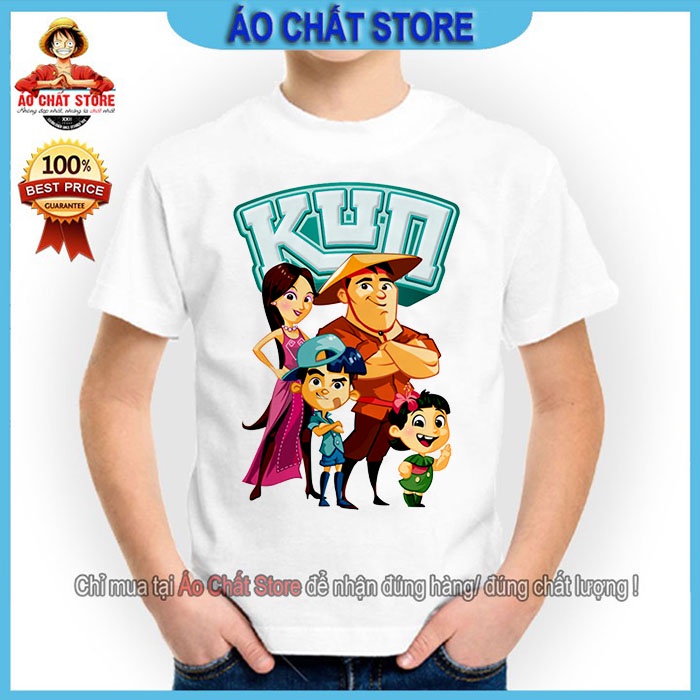 Áo thun in hình Gia Đình Kun Family nông dân siêu phàm siêu đẹp cho bé trai | bé gái KUN08
